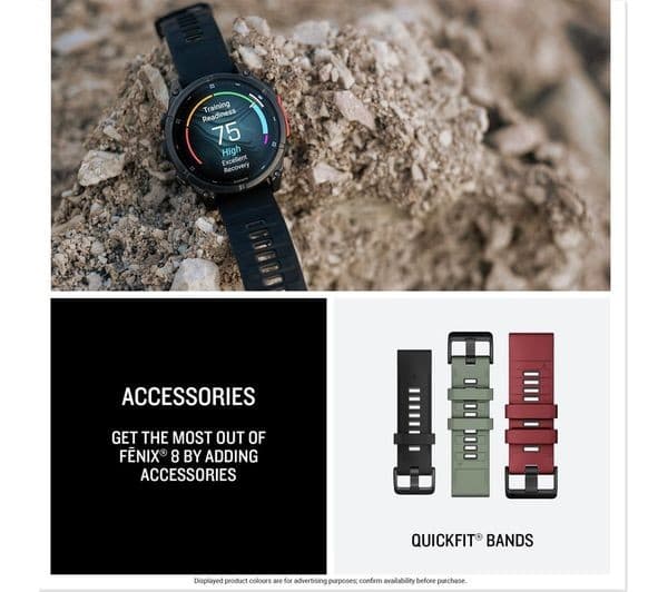 Garmin Fenix 8 AMOLED 43mm Standard - Silver with Whitestone Band - Image 6