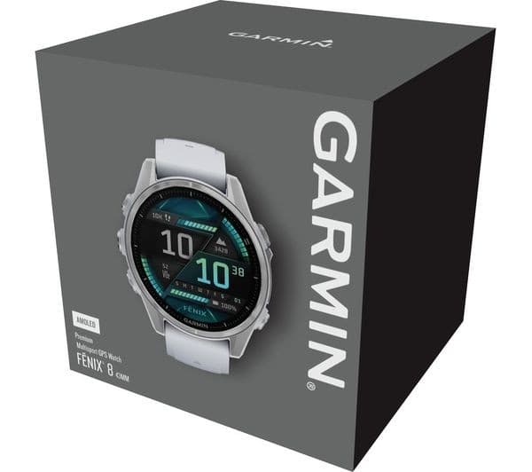 Garmin Fenix 8 AMOLED 43mm Standard - Silver with Whitestone Band - Image 9