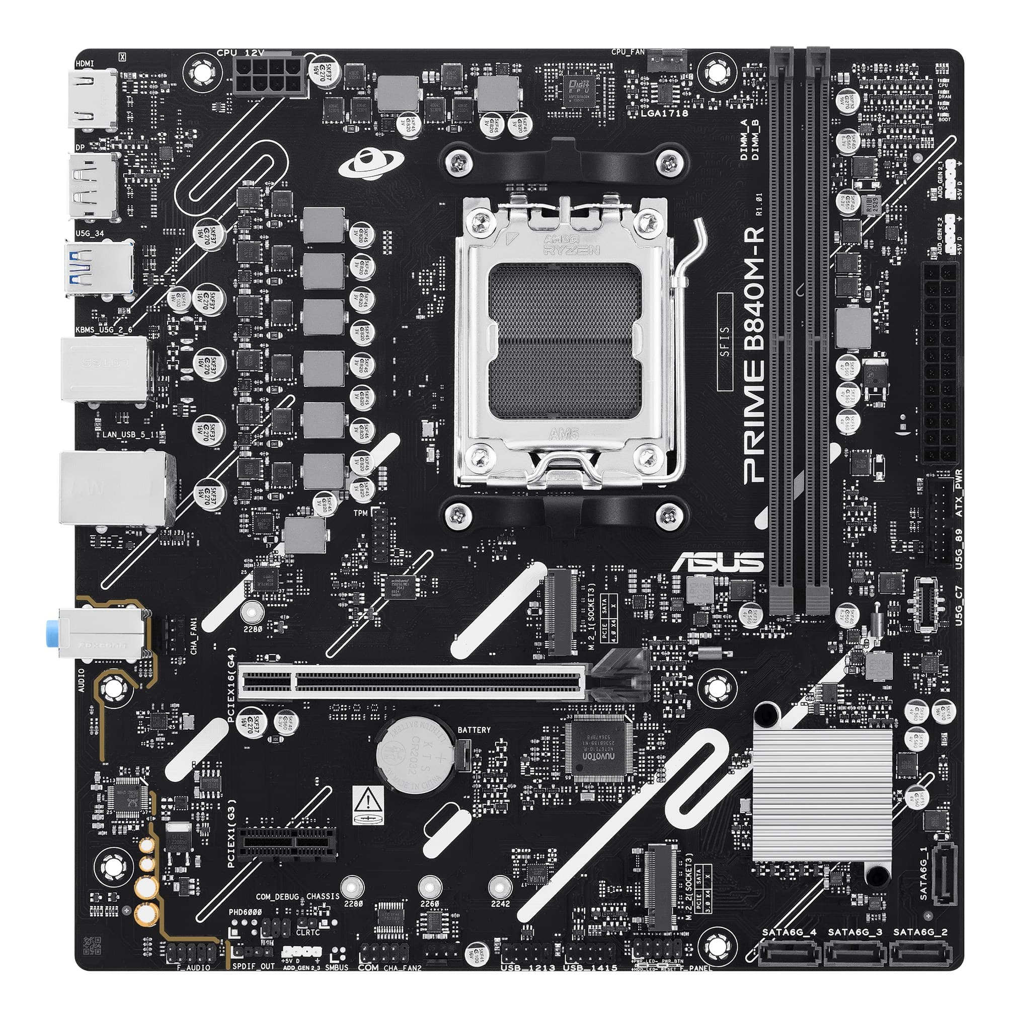 ASUS PRIME B840M-R AMD B840 Socket AM5 Micro ATX Motherboard