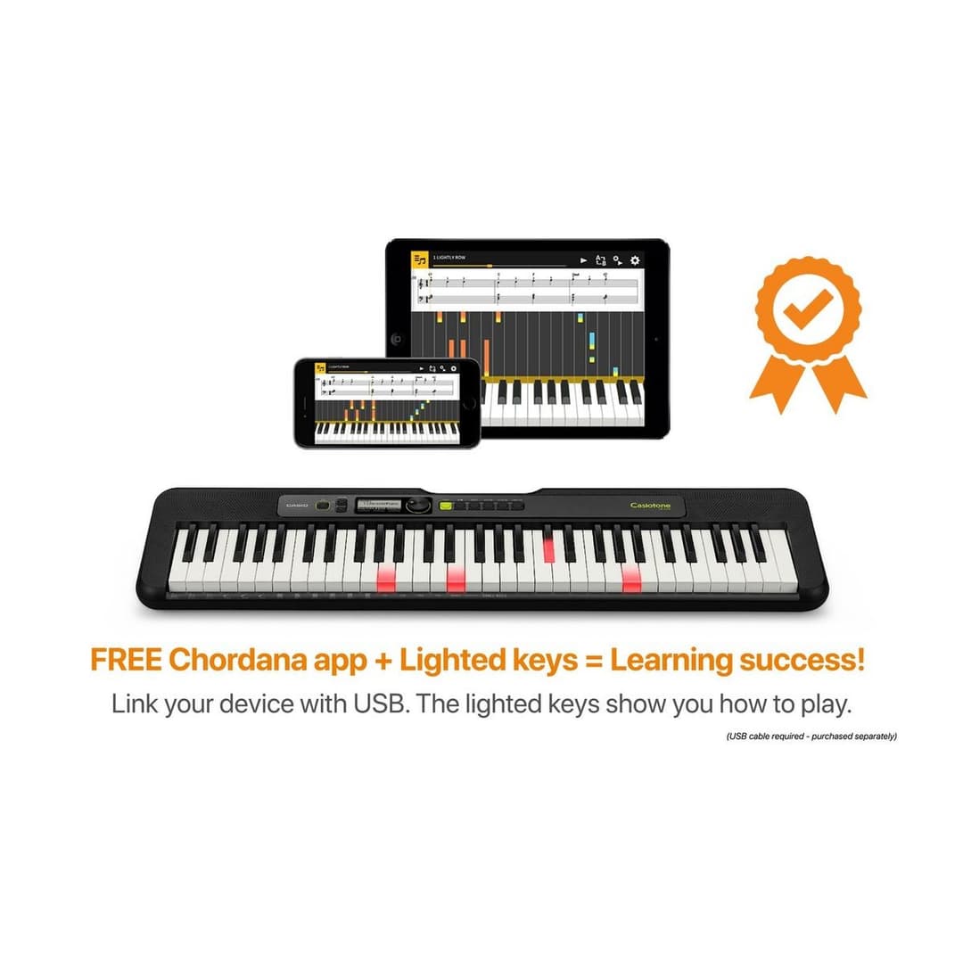 Casio LK-S250AD Full 61 Key Music Keyboard Bundle - Image 6