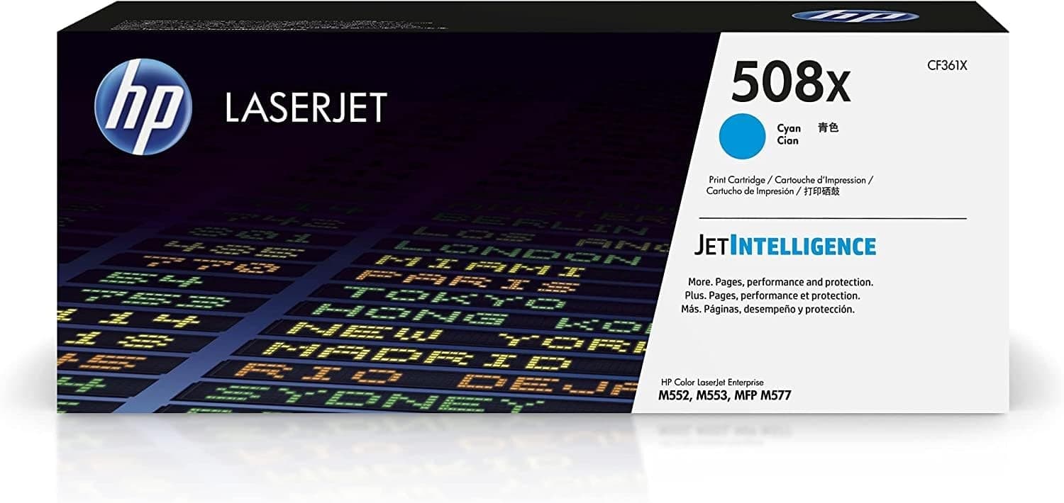 HP CF361X 508X High Yield Original LaserJet Toner Cartridge - Cyan