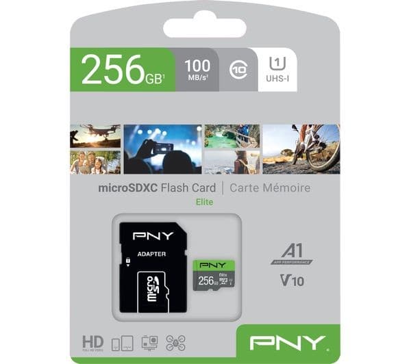 PNY Elite 256GB microSDXC Memory Card Class 10 UHS-I U1 A1 with SD Adapter - Image 3