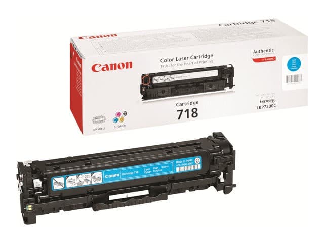 Canon 718 Cyan - cyan - original - toner cartridge - Image 1