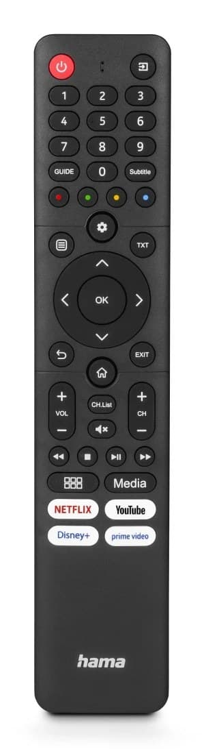 Hama 00221067 Replacement Remote Control for Hisense TVs, IR, Learning Function