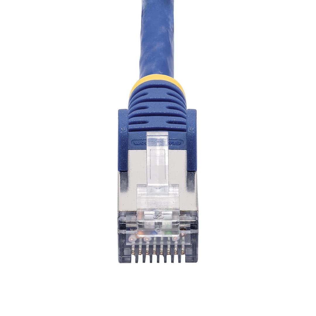 StarTech.com 50cm Blue CAT8 Ethernet Cable, Snagless RJ45, 25G/40G, 2000MHz, 100W PoE++, S/FTP, 26AWG Pure Bare Copper Wire, LSZH, Shielded Network Patch Cord w/Strain Reliefs, Fluke Channel Tested - Image 4