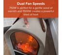 SMART AIR Glow Heat Portable Fan Heater - Black thumbnail 6