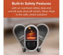 SMART AIR Glow Heat Portable Fan Heater - Black thumbnail 7