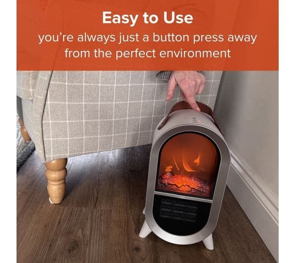 SMART AIR Glow Heat Portable Fan Heater - Black - Image 9