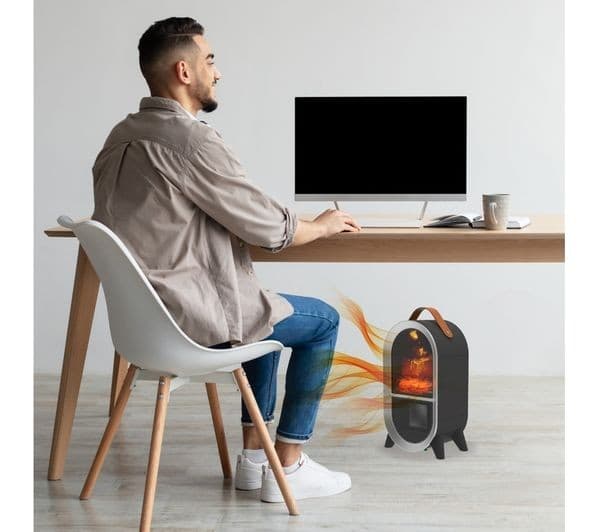 SMART AIR Glow Heat Portable Fan Heater - Black - Image 10