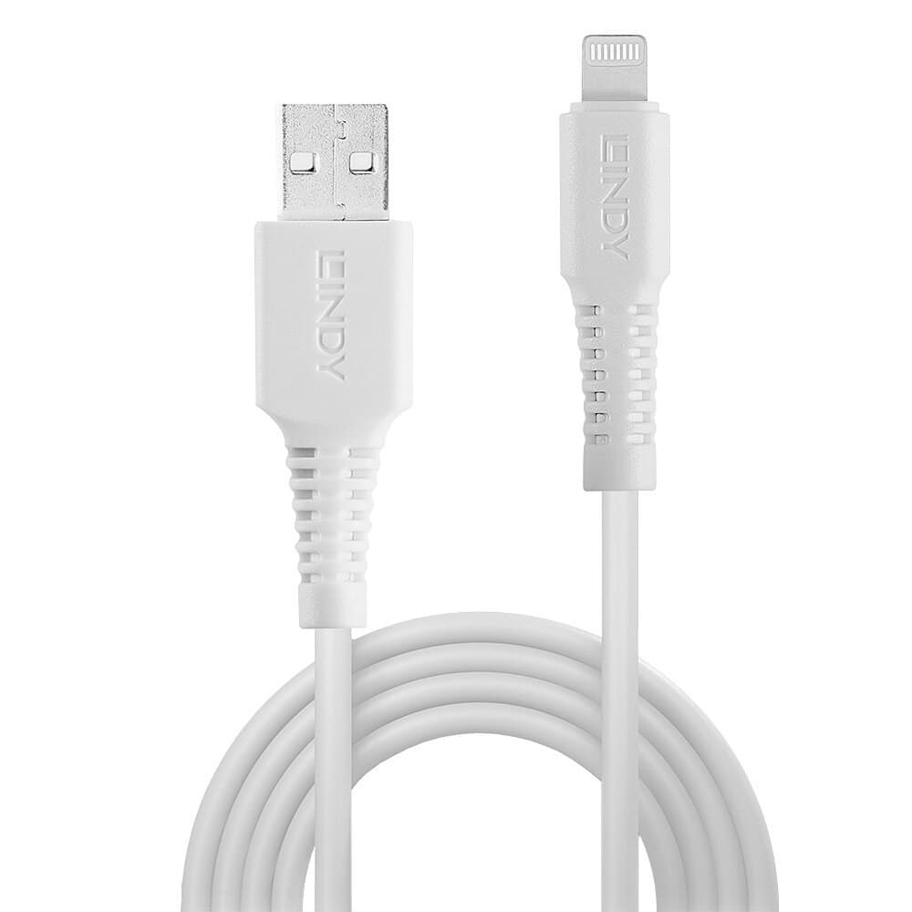 Lindy 2m USB to Lightning Cable, White - Image 2