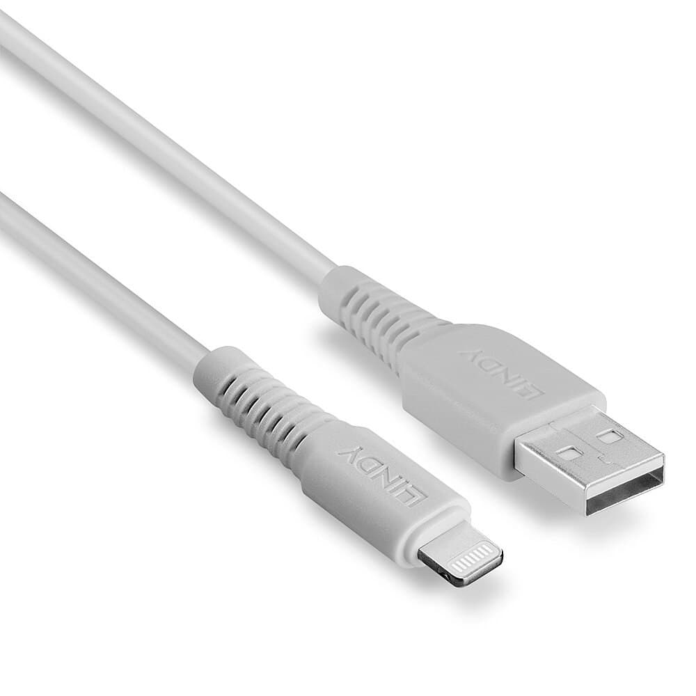 Lindy 2m USB to Lightning Cable, White - Image 3