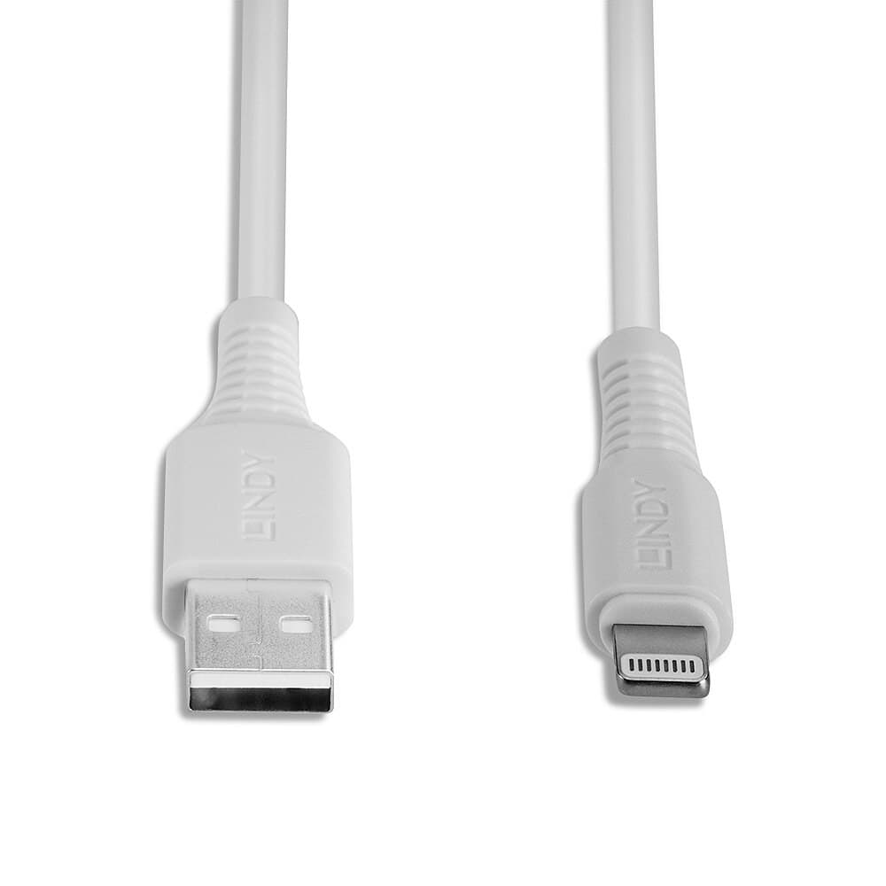 Lindy 2m USB to Lightning Cable, White - Image 4