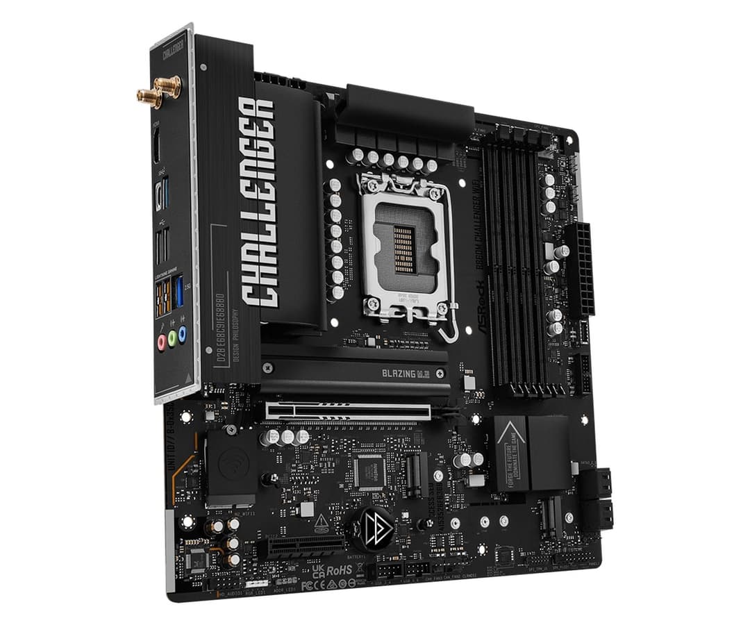 Asrock B860M Challenger WiFi Intel B860 LGA 1851 (Socket V1) DDR5 Wi-Fi 7 micro ATX Motherboard - Image 4