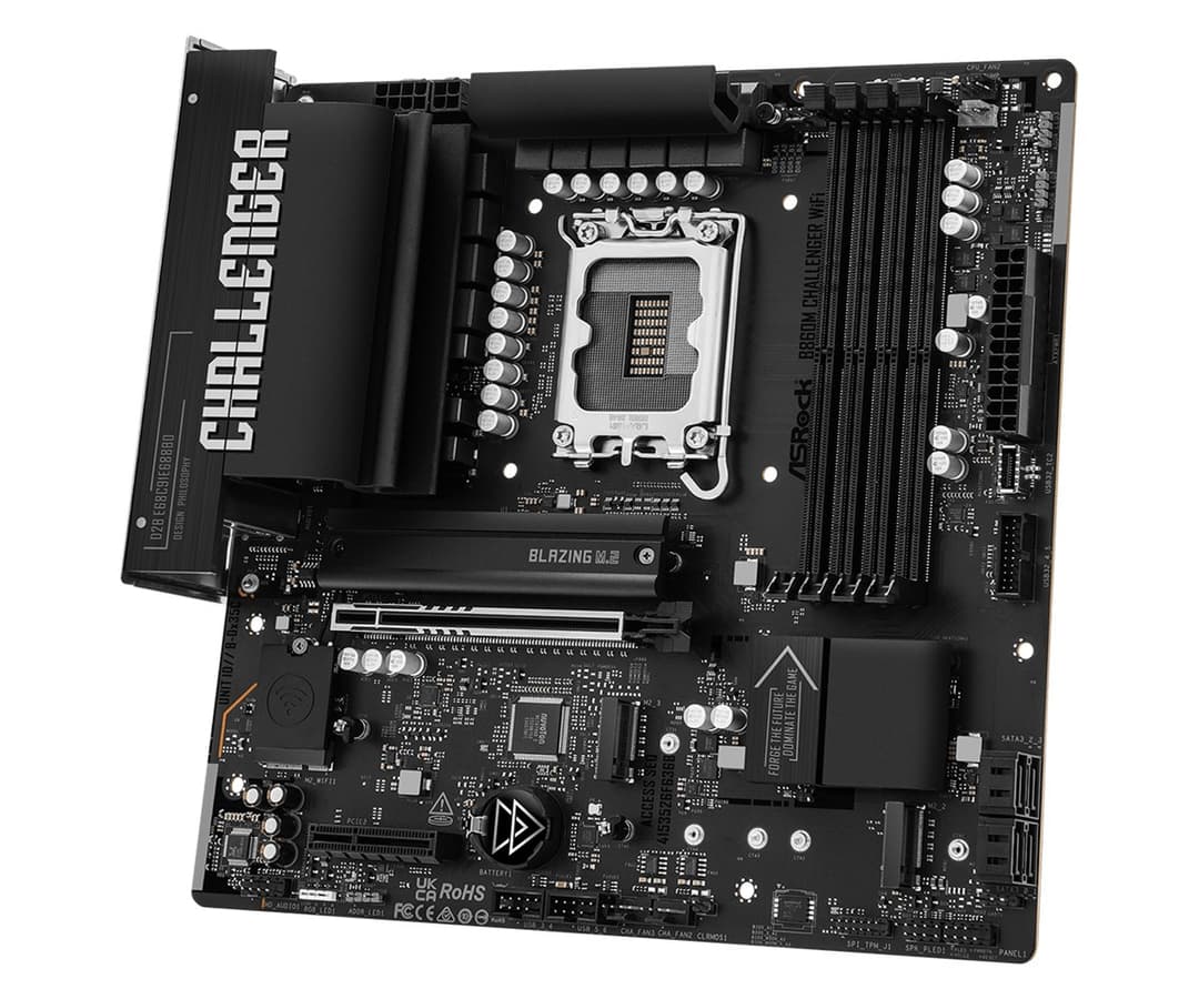 Asrock B860M Challenger WiFi Intel B860 LGA 1851 (Socket V1) DDR5 Wi-Fi 7 micro ATX Motherboard - Image 5
