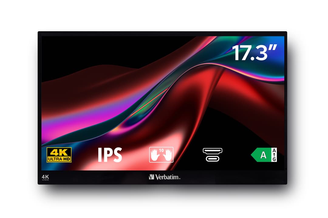 Verbatim PMT-17-4K Portable Touchscreen Monitor 17.3" Ultra HD 4K IPS 3840 x 2160 - Image 3