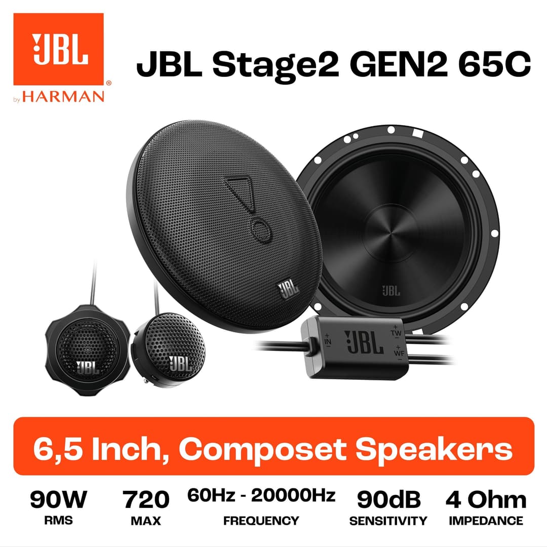 JBL Stage2 Gen2 65C 2-Way Component Car Speakers - Black - Image 6