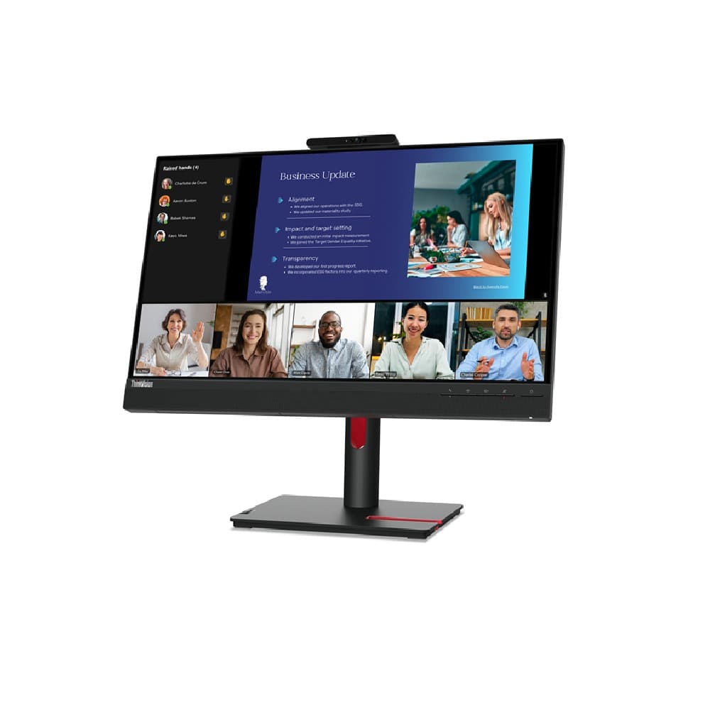 Lenovo ThinkVision T24v-30 23.8" FHD IPS 75Hz Webcam Speakers VGA DisplayPort HDMI Monitor - Image 3