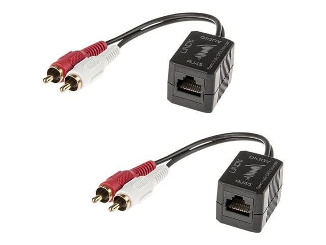 Lindy 70460 500m Cat.6 Stereo Phono Audio Extender, Transmitter and Receiver Pair - Image 3