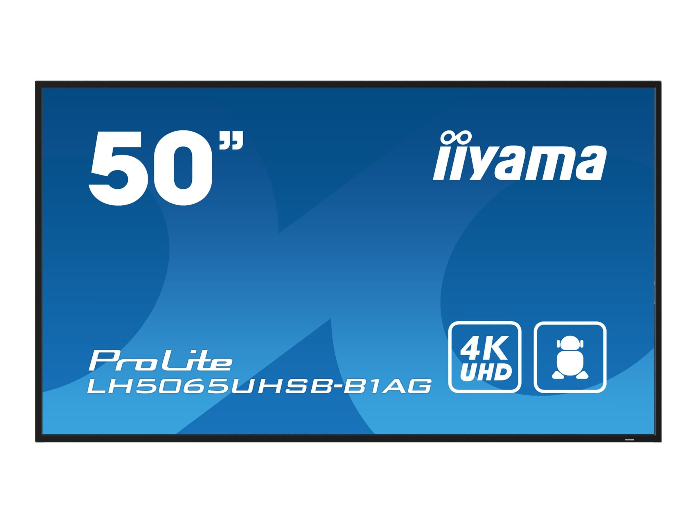 iiyama ProLite LH5065UHSB-B1AG 50-inch 4K UHD Android Digital Signage Display - Black