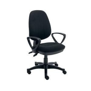 Astin Nesta Operator Chair with Fixed Arms 590x900x1050mm Black KF810947 - Image 1