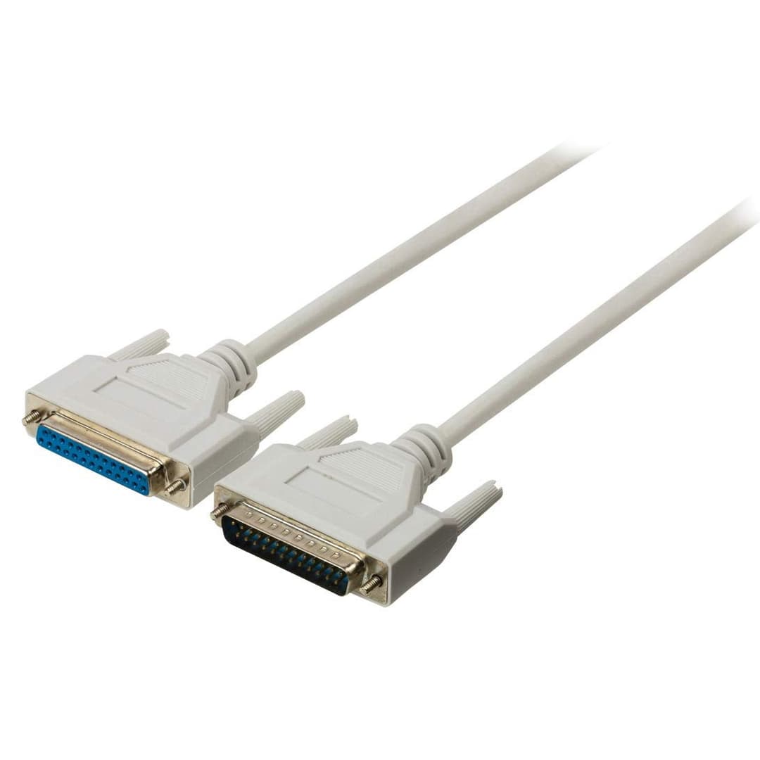 Serial RS232 25 Pin Male to Female Cable - 10m - Image 1
