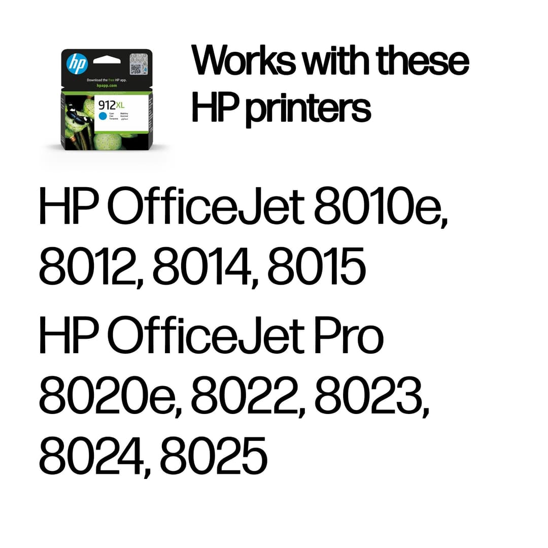 HP 912XL High Yield Cyan Original Ink Cartridge - Image 2