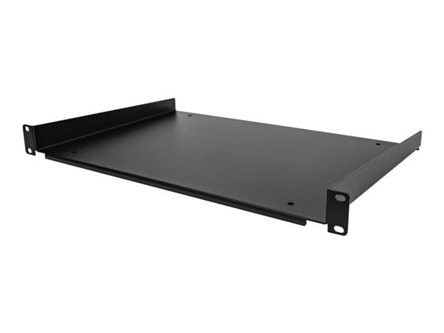StarTech.com 1U Fixed Server Rack Mount Shelf, 12in Deep Steel Universal Cantilever Tray for 19" AV/Data/Network Equipment Rack with Cage Nuts & Screws, 55lbs Weight Capacity, 12" Deep - 1U Network Rack Shelf - rack shelf - 1U