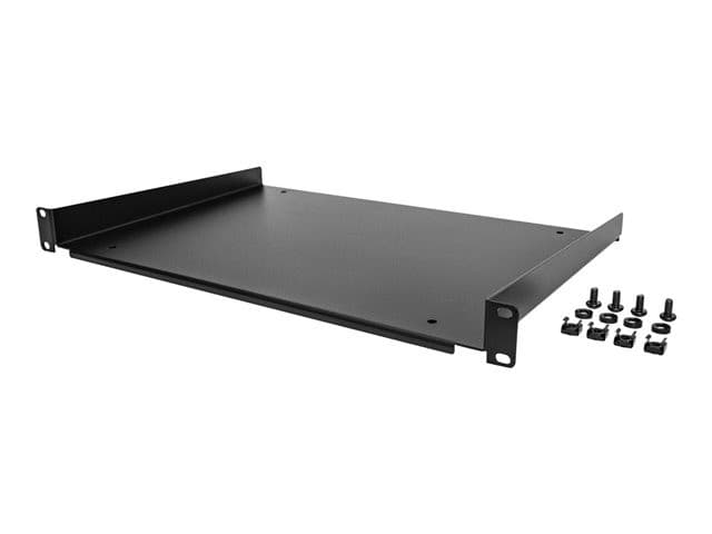 StarTech.com 1U Fixed Server Rack Mount Shelf, 12in Deep Steel Universal Cantilever Tray for 19" AV/Data/Network Equipment Rack with Cage Nuts & Screws, 55lbs Weight Capacity, 12" Deep - 1U Network Rack Shelf - rack shelf - 1U - Image 3