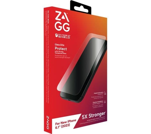 ZAGG InvisibleShield Glass Elite iPhone 15 Screen Protector - Image 1