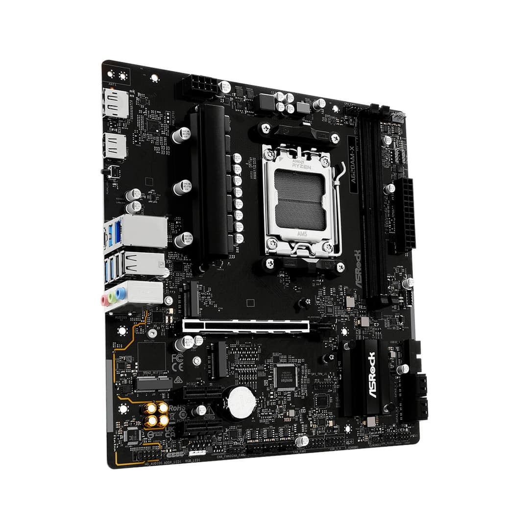Asrock A620AM-X AMD A620A DDR5 Micro-ATX Socket AM5 Motherboard - Image 3