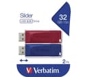 VERBATIM Slider USB 2.0 Memory Stick - 32 GB, Pack of 2 thumbnail 1