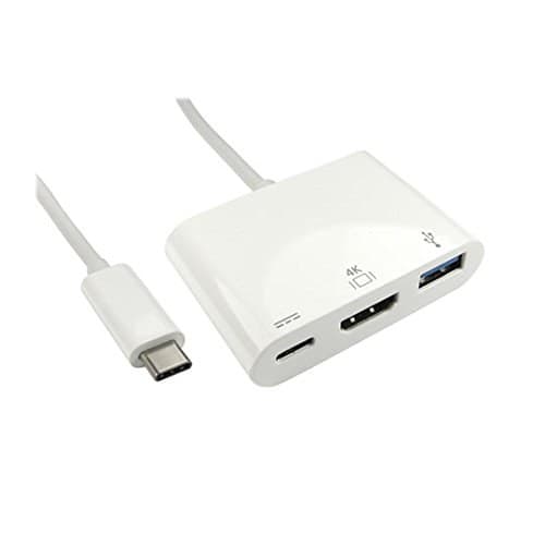 Cables Direct USB-C to HDMI & USB 3.0 Adapter with PD Charging, 15cm (USB3C-HDMIUSB-WPD)