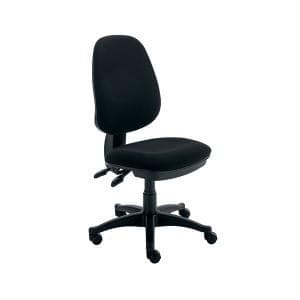 Astin Nesta Operator Chair 2 Lever Upholstered 590x900x1050mm Black KF77707 - Image 1