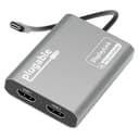 Plugable Technologies USB C to HDMI Adapter, Dual Monitor 4K 60Hz for Apple Mac M1/M2/M3, DisplayLink Multiple Displays for Thunderbolt Macbook or iMac, Driver Required (USBC-6950M) thumbnail 1