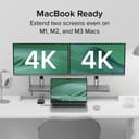Plugable Technologies USB C to HDMI Adapter, Dual Monitor 4K 60Hz for Apple Mac M1/M2/M3, DisplayLink Multiple Displays for Thunderbolt Macbook or iMac, Driver Required (USBC-6950M) thumbnail 3