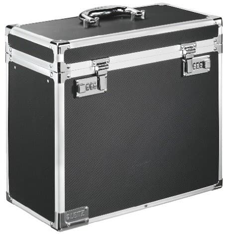 Leitz Lockable Personal On the Move Filing Case, Foolscap, Black (67170095) - Image 1