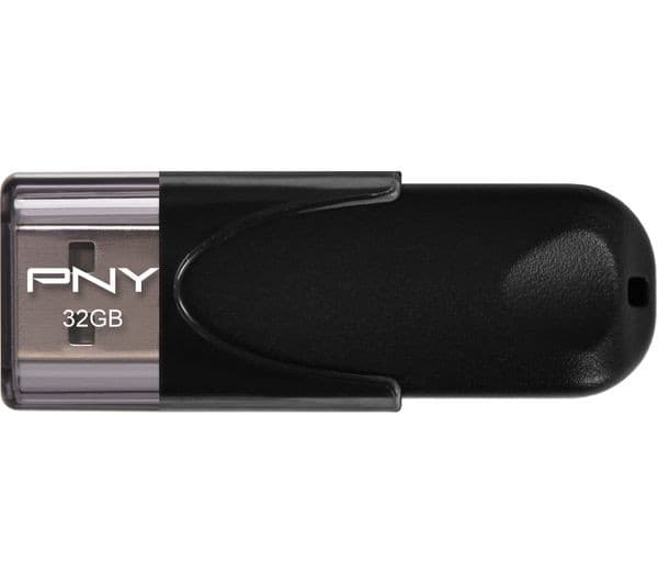 PNY Attache 4 USB 2.0 Memory Stick - 32 GB, Black