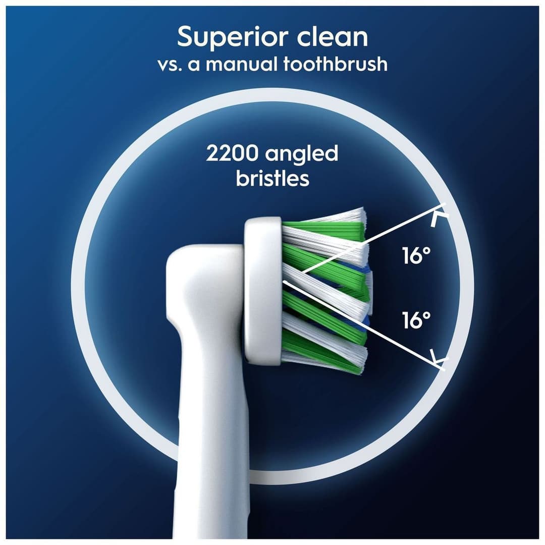 Oral-B CrossAction Toothbrush Heads 8 Pack White - Image 4