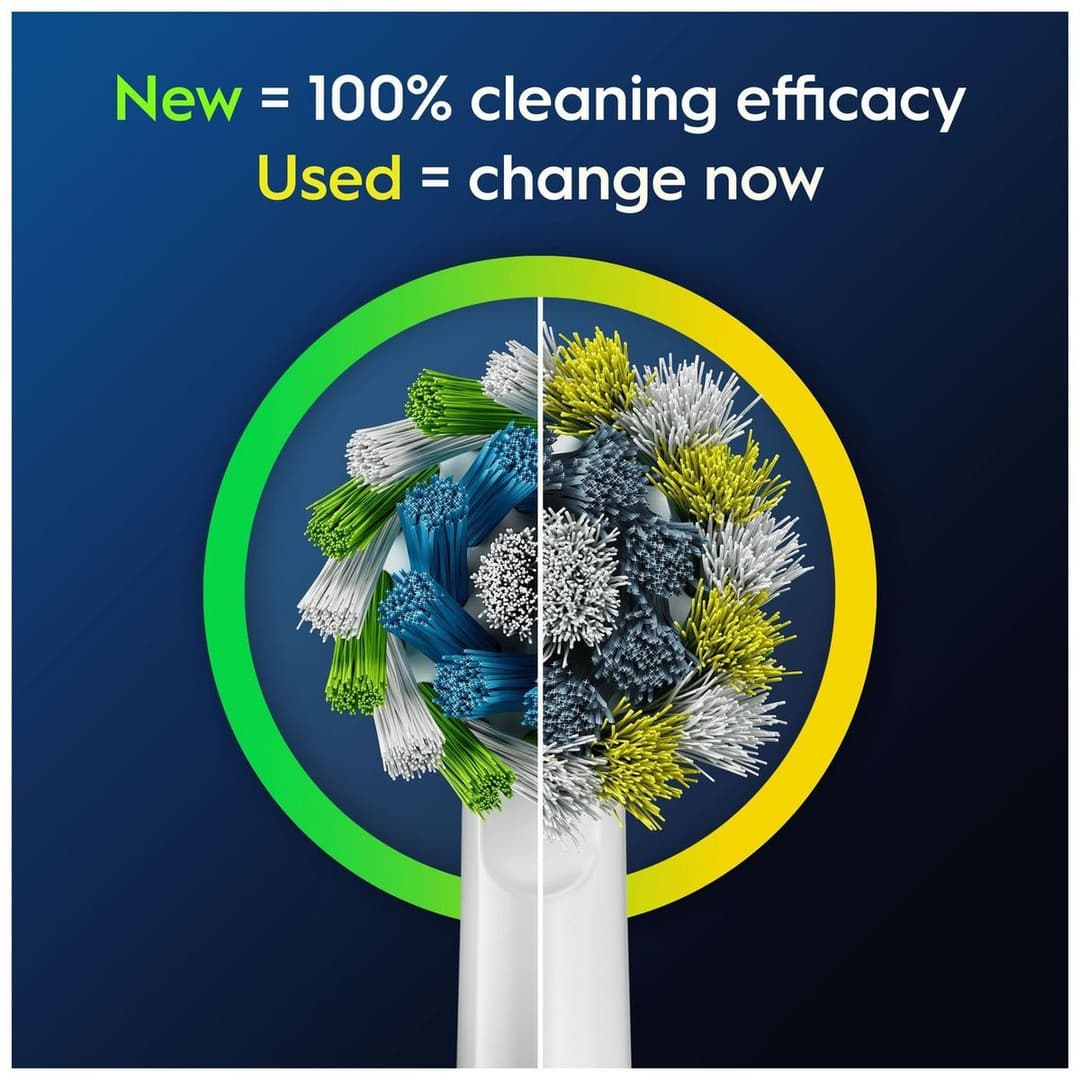 Oral-B CrossAction Toothbrush Heads 8 Pack White - Image 5