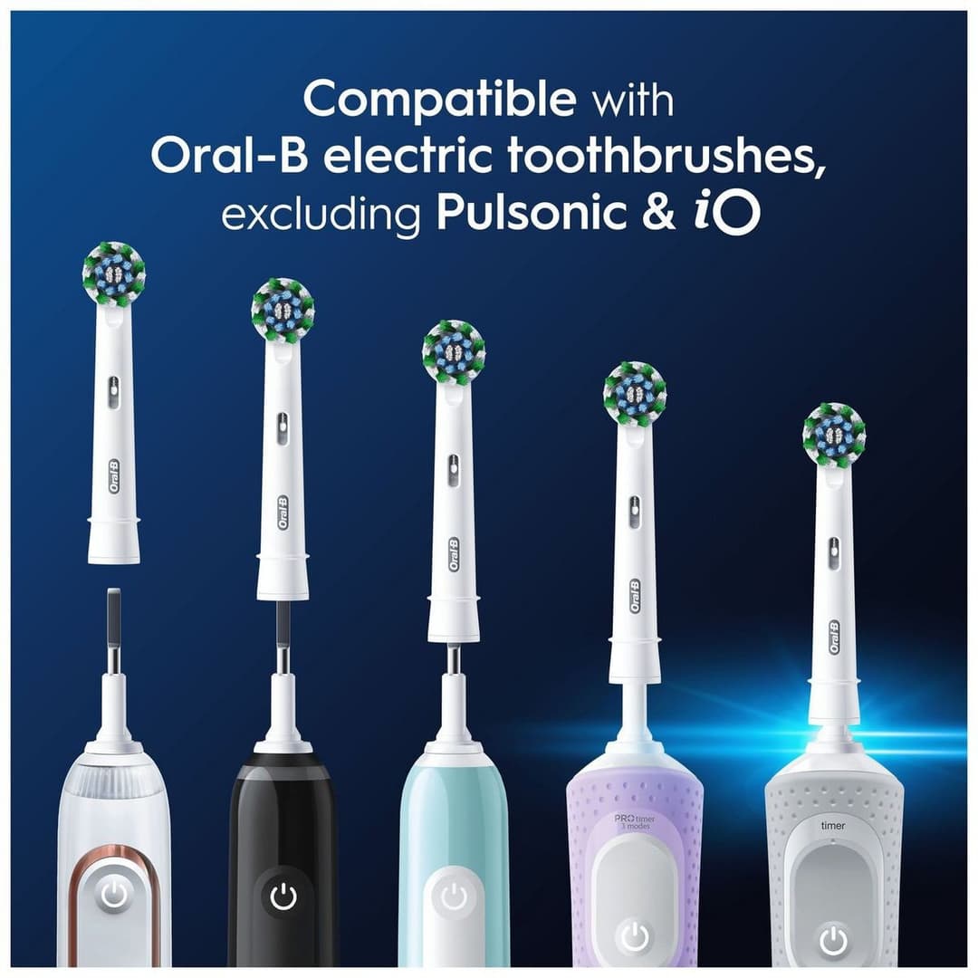 Oral-B CrossAction Toothbrush Heads 8 Pack White - Image 6
