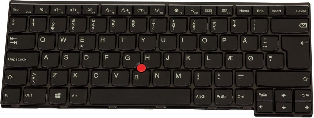 Lenovo ThinkPad Replacement Keyboard FRU 04Y0871 - Danish Layout, Non-Backlit, Black with TrackPoint - Fits ThinkPad T440/T440p/T440s/T450/T450s/T460/L440/L450/L460 - Image 1