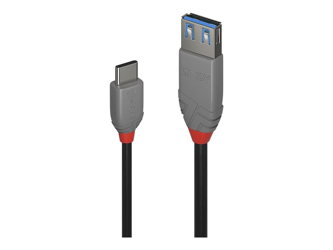 Lindy Black Line USB-C Cable 15cm Black - Image 1