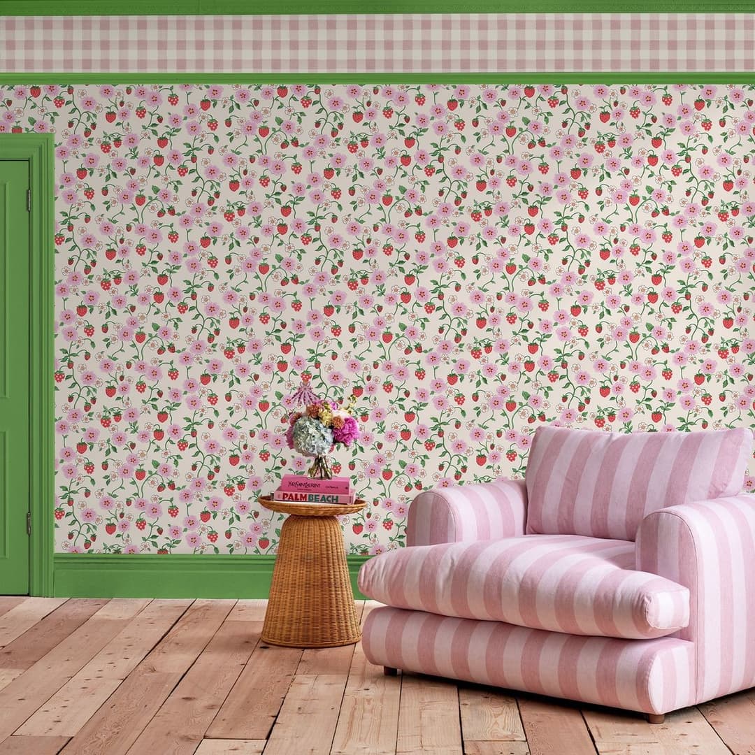 Cath Kidston Strawberry Spring Wallpaper - Image 1