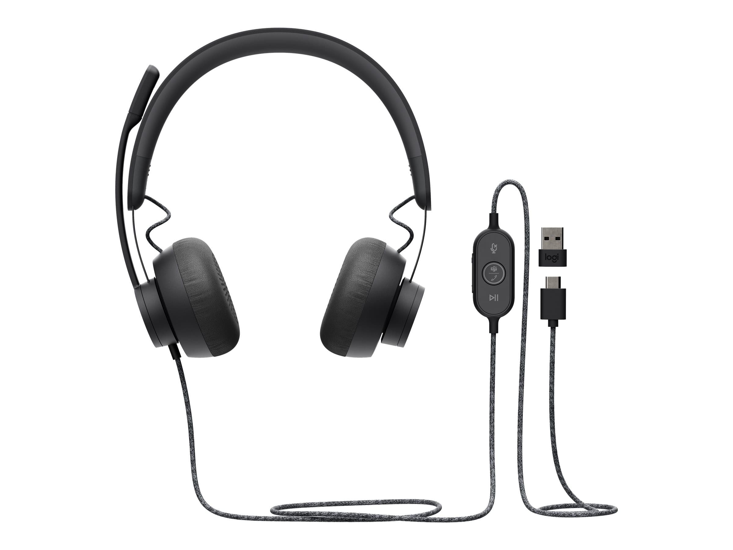 Logitech Zone Wired MSFT Teams USB-C On-Ear Headset - Graphite
