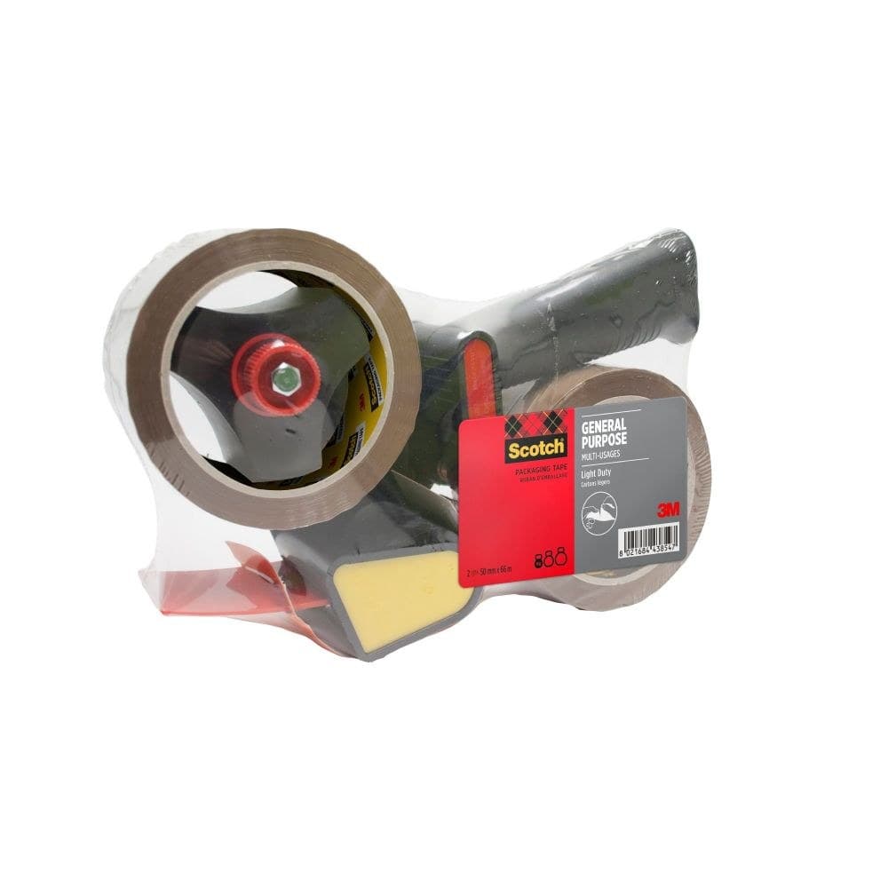 Scotch HD Pistol Grip Dispenser + 2 Rolls Scotch Tape Brown 50mm x 66m - Image 1