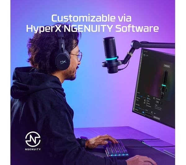 HyperX DuoCast RGB USB Condenser Gaming Microphone - Black - Image 8