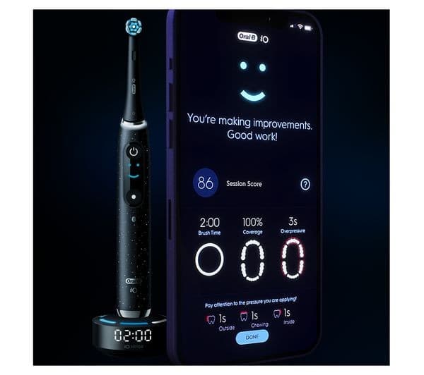 ORAL-B iO10 Electric Toothbrush + Charging Travel Case - Stardust White - Image 7