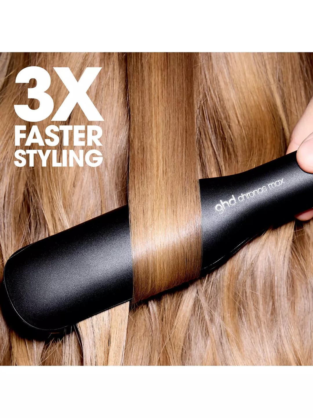 ghd Chronos Max Wide Plate Hair Straightener - Black - Image 3