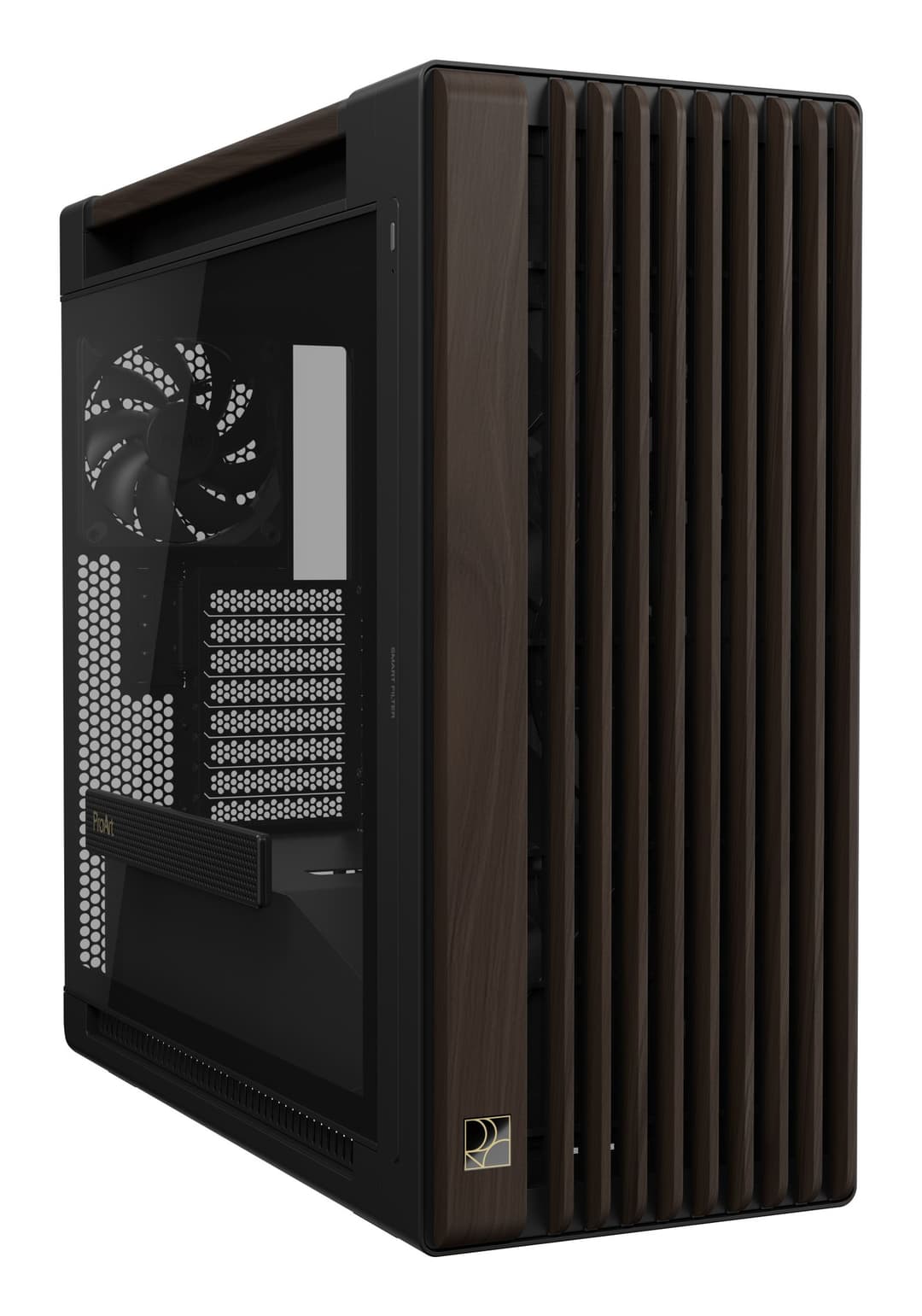 ASUS ProArt PA602 Wood Edition Mid Tower PC Case - Modern Black, Tempered Glass - Image 2
