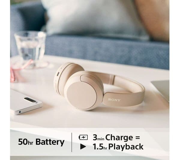 Sony WH-CH520 Wireless Headphones - Beige - Image 4